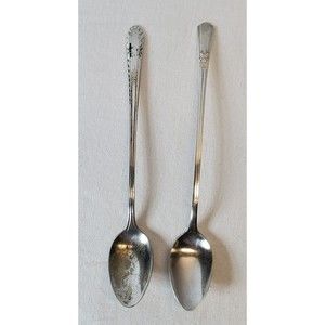Silverplate Ice Tea Spoons Court/ H&T
